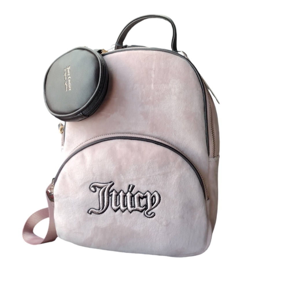Juicy Couture mini Pink Suede Backpack/Purse